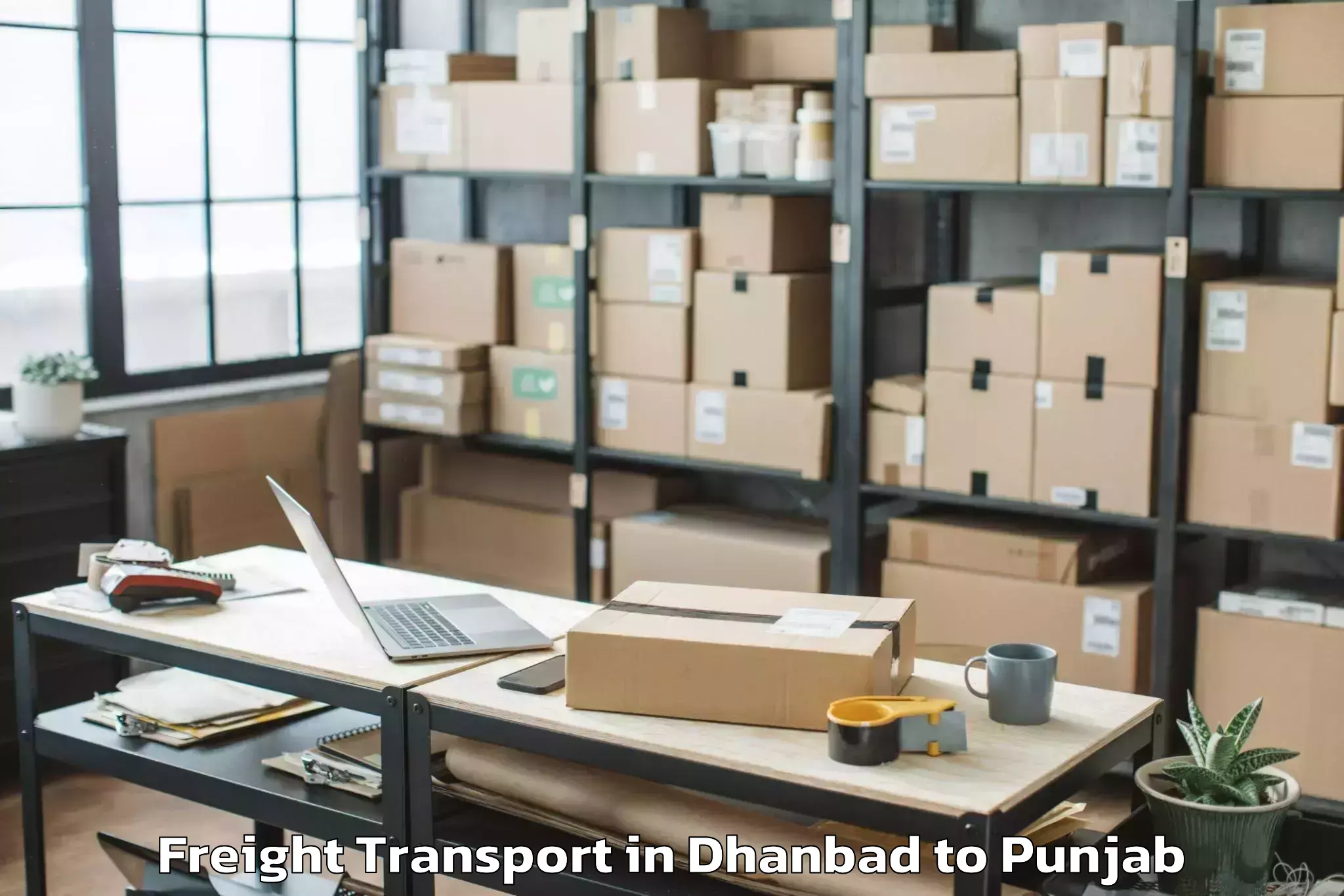 Easy Dhanbad to Guru Kashi University Talwandi Freight Transport Booking